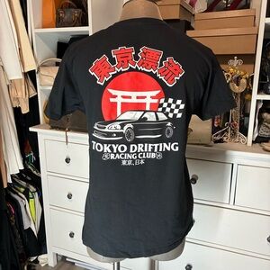 Tokyo drifting racing club, Japan Black Graphic Tee